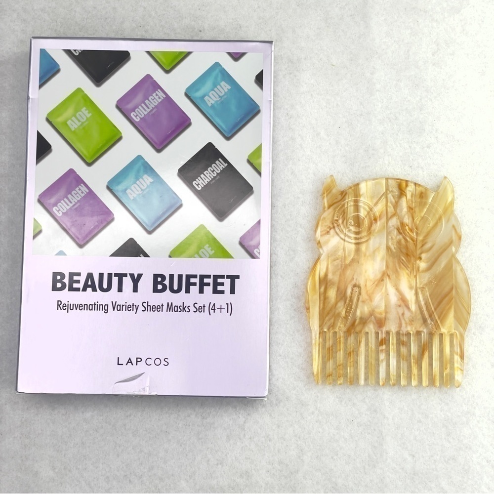 ANTHROPOLOGIE Bundle Owl Comb  plus LAPCOS Face Masks variety pack All B…